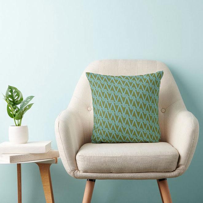 Peace symbol throw pillow